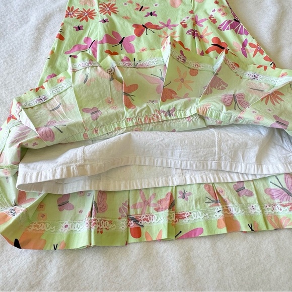 Vintage Lilly Pulitzer Bonjour Butterfly Floral Pleated Mini Dress Size 4 - Picture 7 of 10